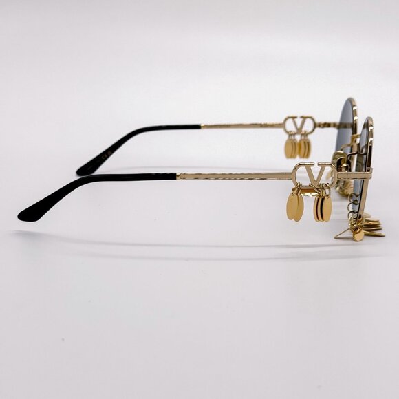 NEW VALENTINO SUNGLASSES VLS-174A LIMITED EDITION GOLD/SILVER WOMEN EYEWEAR main image 6